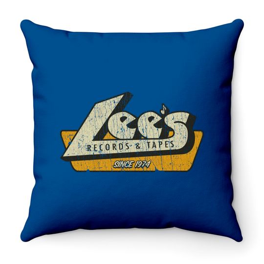 Lee's Records and Tapes 1974 - Record Store - Throw Pillows