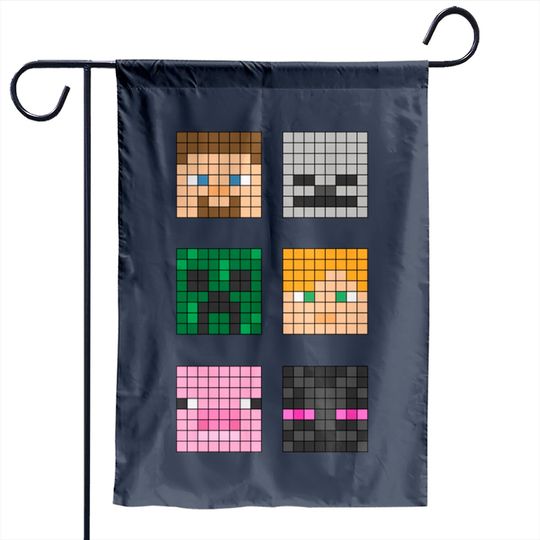 Famous characters - Minecraft - Garden Flags