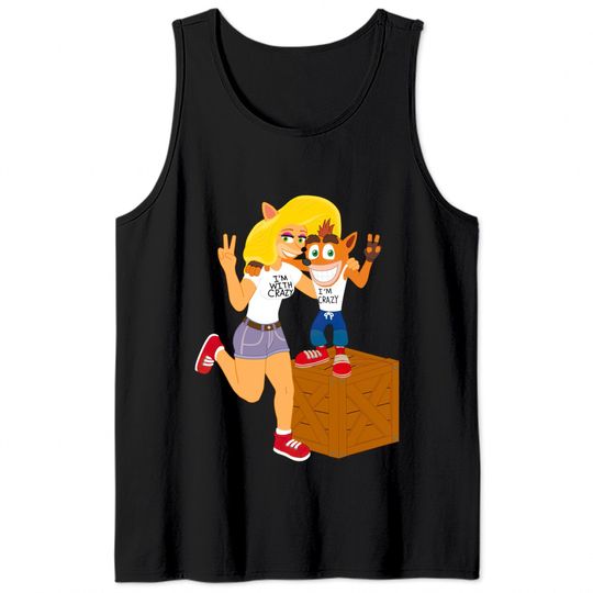 Crash and Tawna Together Again - Crash Bandicoot - Tank Tops