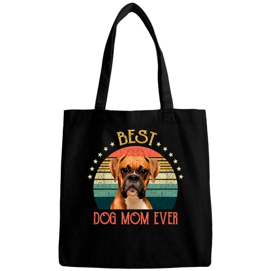 Discover Womens Best Dog Mom Ever Boxer Mothers Day Gift - Quarantine - Bags