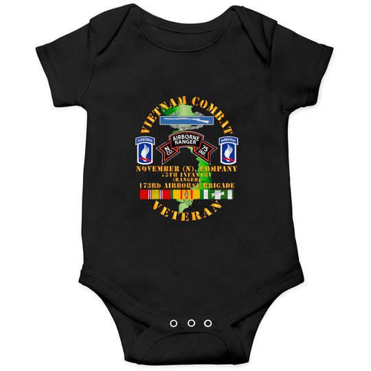 Vietnam Combat Vet - N Co 75th Infantry (Ranger) - 173rd Airborne Bde SSI - Vietnam Combat Vet N Co 75th Infantry - Onesies