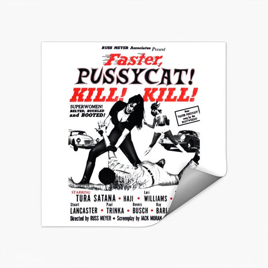 Faster Pussycat Kill Kill 1966 Cult Movie without background, Poster Artwork, Vintage Posters, Tshir - Faster Pussycat Kill Kill 1966 Cult Mov - Stickers