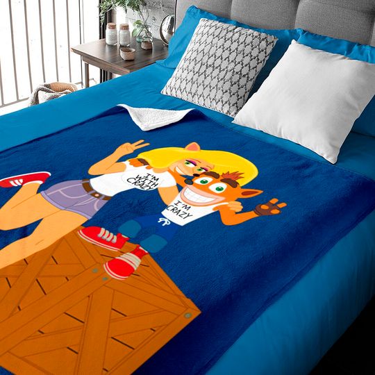Crash and Tawna Together Again - Crash Bandicoot - Baby Blankets