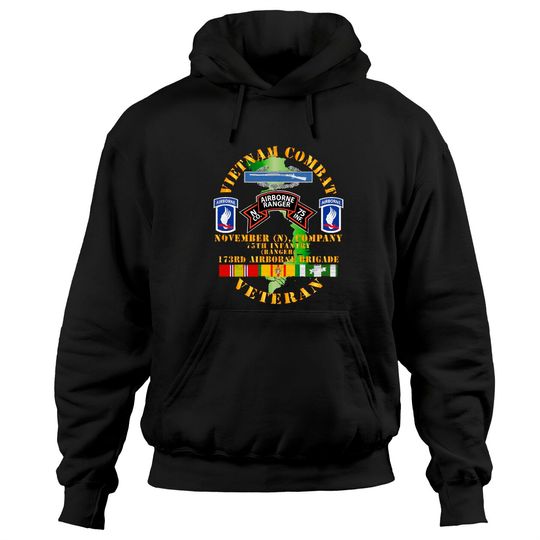 Vietnam Combat Vet - N Co 75th Infantry (Ranger) - 173rd Airborne Bde SSI - Vietnam Combat Vet N Co 75th Infantry - Hoodies