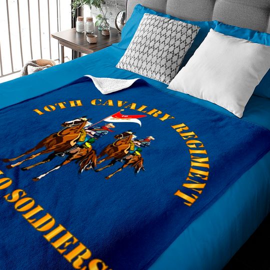 10th Cavalry Regiment w Cavalrymen - Buffalo Soldiers - 10th Cavalry Regiment W Cavalrymen Bu - Baby Blankets