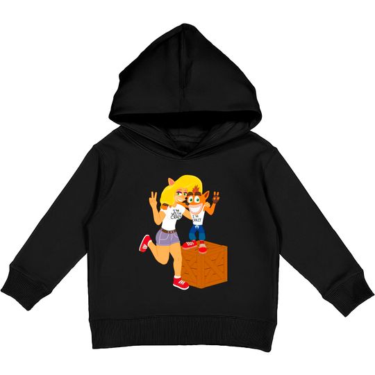 Crash and Tawna Together Again - Crash Bandicoot - Kids Pullover Hoodies