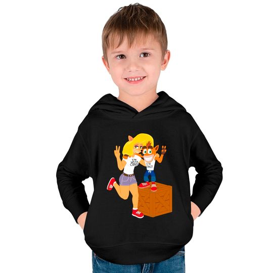 Crash and Tawna Together Again - Crash Bandicoot - Kids Pullover Hoodies