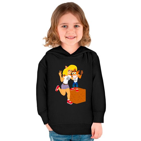Crash and Tawna Together Again - Crash Bandicoot - Kids Pullover Hoodies