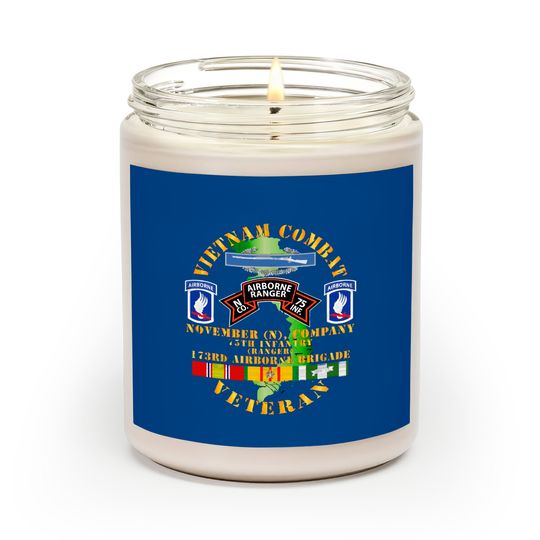 Vietnam Combat Vet - N Co 75th Infantry (Ranger) - 173rd Airborne Bde SSI - Vietnam Combat Vet N Co 75th Infantry - Scented Candles