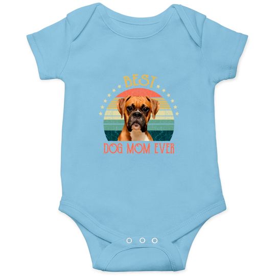 Discover Womens Best Dog Mom Ever Boxer Mothers Day Gift - Quarantine - Onesies