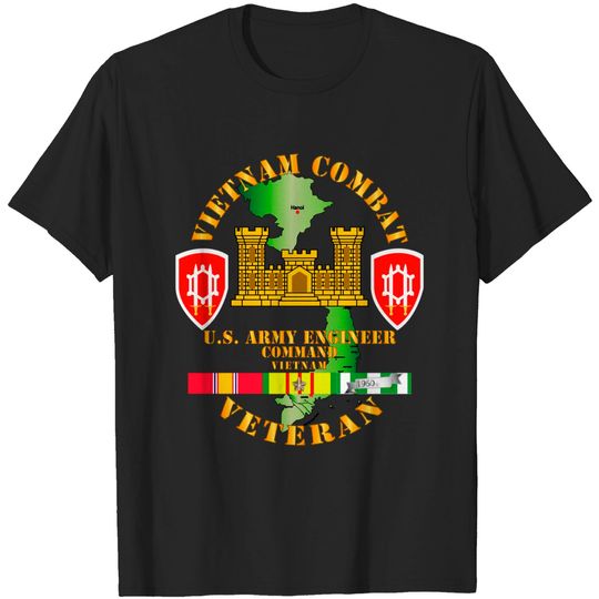 Vietnam Combat Engineer - Engineer Command Vietnam w SVC - Combat - T-Shirt