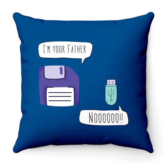 Discover I'm your Father floppy disk - Im Your Father - Throw Pillows