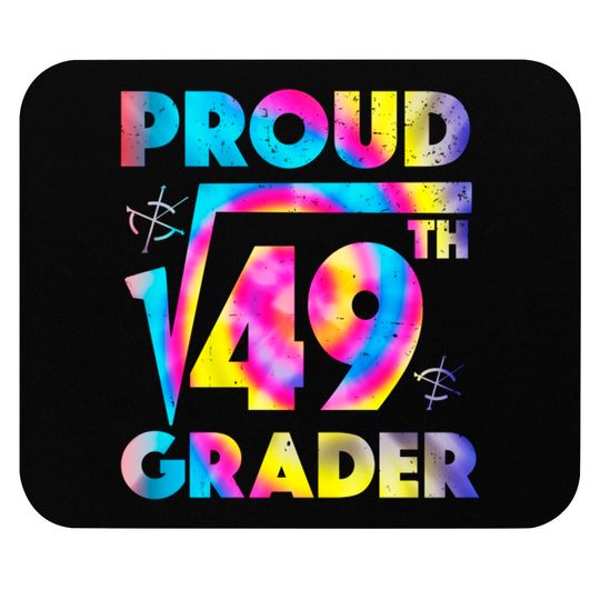Proud 7th Grade Square Root of 49 Teachers Students - 7th Grade Student - Mouse Pads