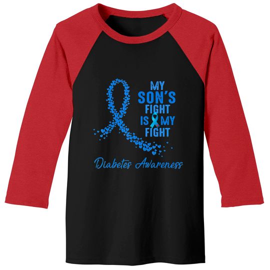 Discover My Son's Fight Is My Fight Type 1 Diabetes Awareness - Diabetes Awareness - Baseball Tees