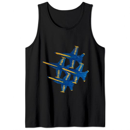 Navy Blue Angels - Navy - Tank Tops