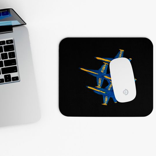 Navy Blue Angels - Navy - Mouse Pads