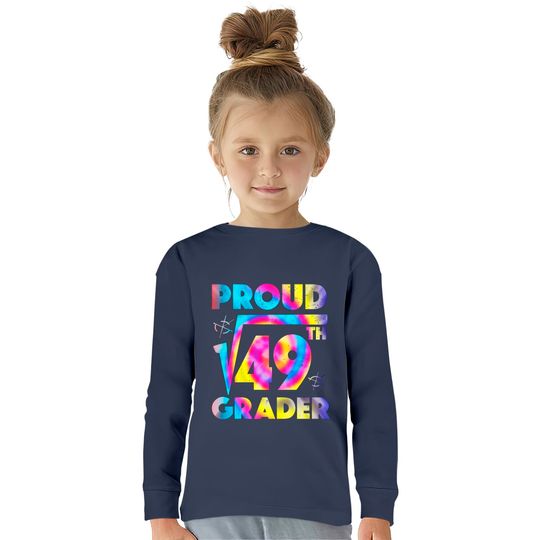 Proud 7th Grade Square Root of 49 Teachers Students - 7th Grade Student -  Kids Long Sleeve T-Shirts