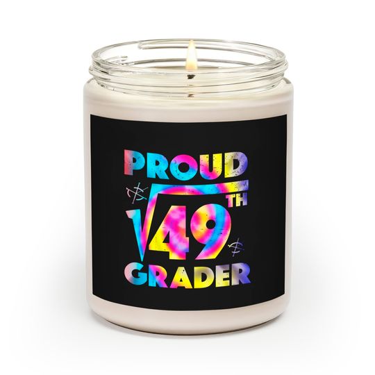Proud 7th Grade Square Root of 49 Teachers Students - 7th Grade Student - Scented Candles