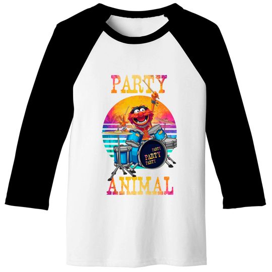 retro party animal - Muppets - Baseball Tees