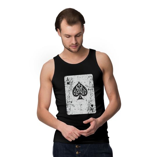 Vintage ace of spades playing card poker Tank Tops