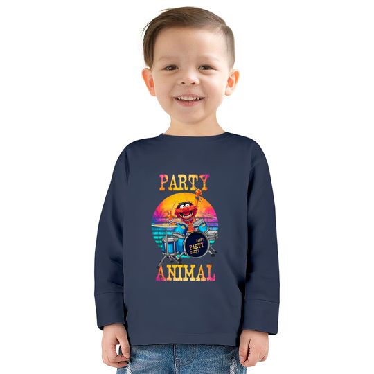 retro party animal - Muppets -  Kids Long Sleeve T-Shirts