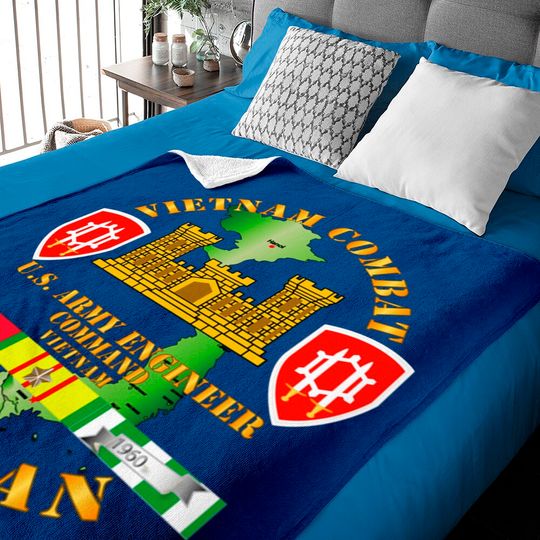 Vietnam Combat Engineer - Engineer Command Vietnam w SVC - Combat - Baby Blankets