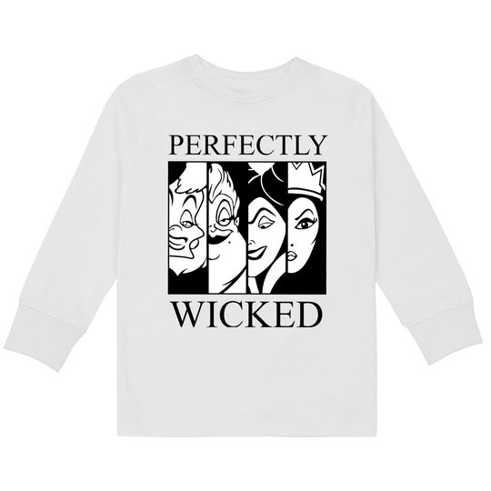 Discover Perfectly Wicked - Villain Disney Shirt, Villain Disney Shirt, Villain Shirt, Wicked Disney Shirt, Disney Family  Kids Long Sleeve T-Shirts, Gift Idea