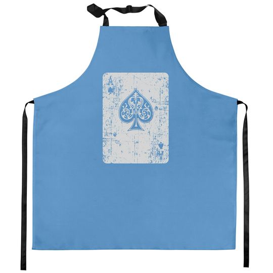 Vintage ace of spades playing card poker Kitchen Aprons