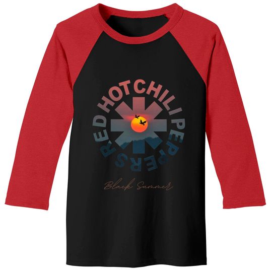 Red Hot Chili Peppers Shirt, Black Summer Baseball Tees, Rock Band Tee, Chili Peppers