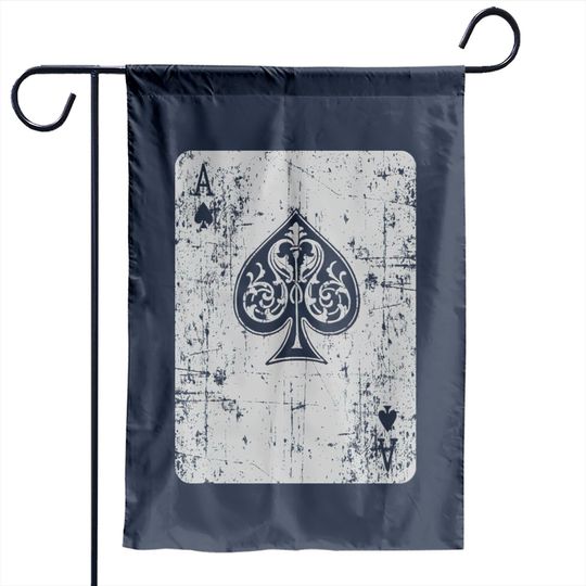 Vintage ace of spades playing card poker Garden Flags