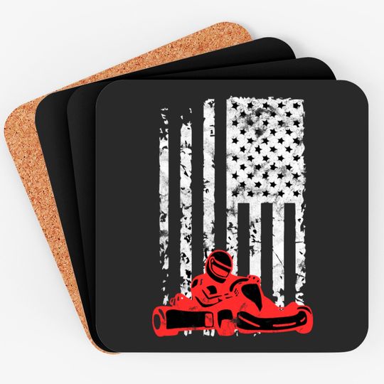Go Kart Racing American Flag Open Wheel Racer Gift