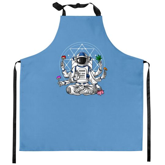 Discover Astronaut Psychedelic Meditation Kitchen Aprons