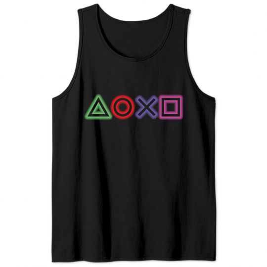 playstation buttons glow Tank Tops