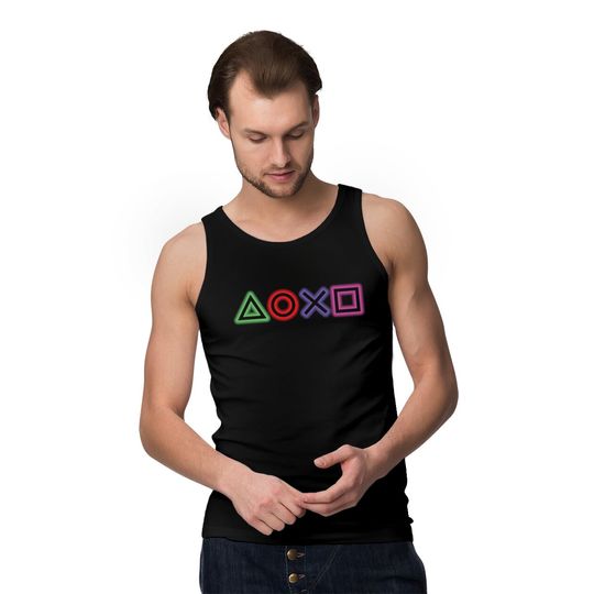playstation buttons glow Tank Tops