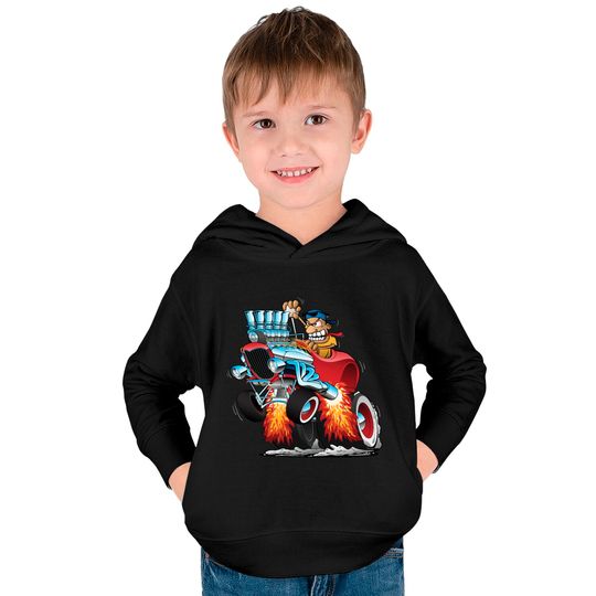 American Hot Rod Car Race Kids Pullover Hoodies