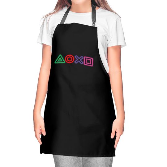 playstation buttons glow Kitchen Aprons