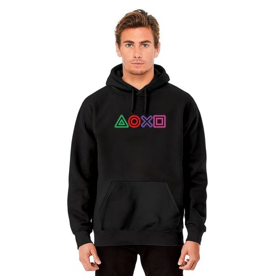 playstation buttons glow Hoodies