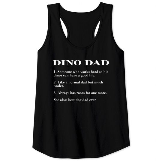 Discover Dino Dad Description FUNNY DINO SHIRT Tank Tops