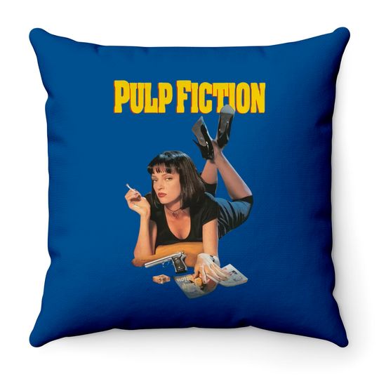 Discover Pulp Fiction Throw Pillow, Pulp Fiction Throw Pillow, Uma Thurman Throw Pillows