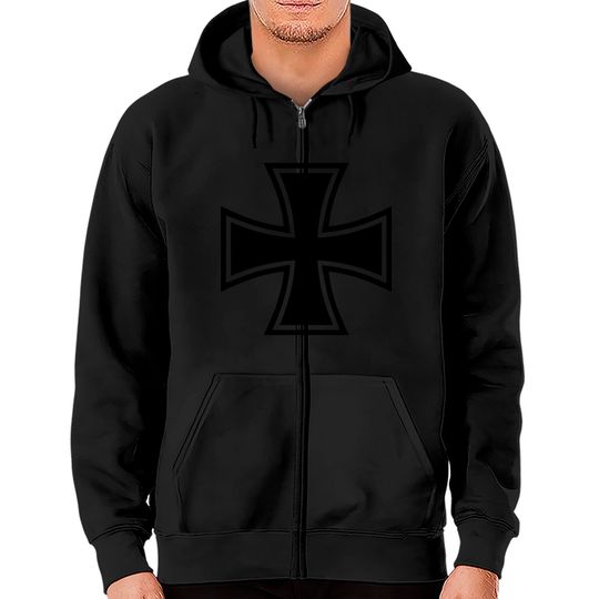 Iron Cross Zip Hoodies
