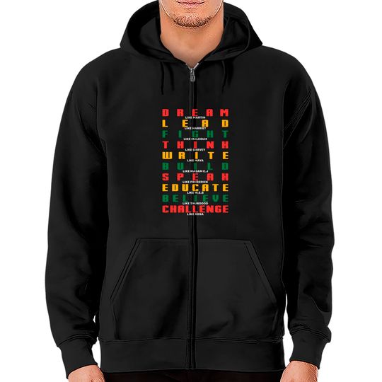 Discover Dream like Martin Luther King Jr Zip Hoodies