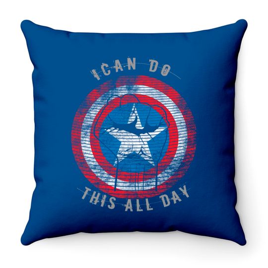 Captain America I can do this all day Throw Pillows