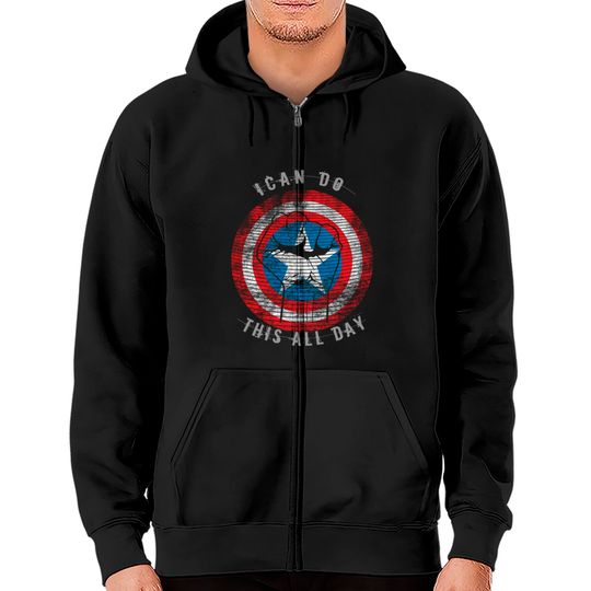 Captain America I can do this all day Zip Hoodies