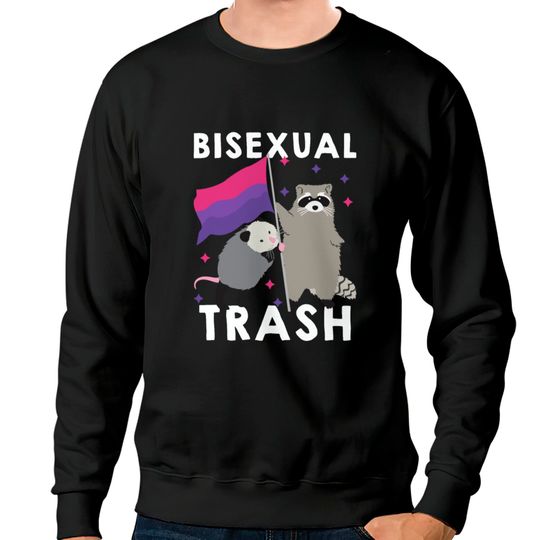 Discover Bisexual Trash Gay Pride Rainbow LGBT Raccoon Sweatshirts