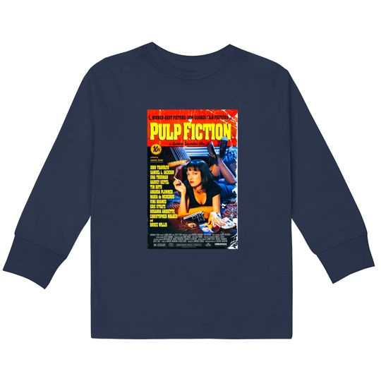 Pulp Fiction  Kids Long Sleeve T-Shirts Movie Poster Tarantino 90s Cult Film Cool Gift Tee