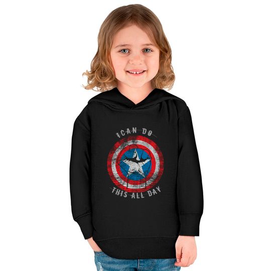 Captain America I can do this all day Kids Pullover Hoodies