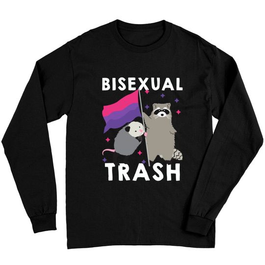 Discover Bisexual Trash Gay Pride Rainbow LGBT Raccoon Long Sleeves