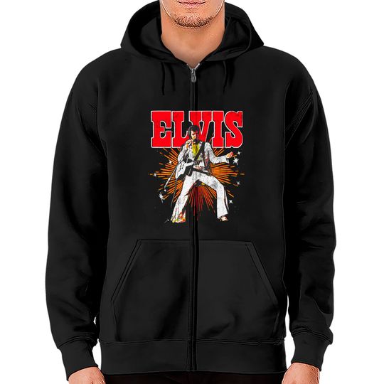 Elvis Presley  Retro Rock Music Unisex Gift Zip Hoodies
