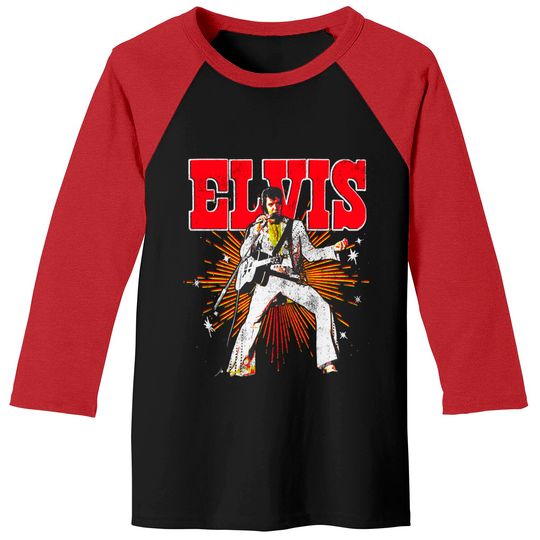 Elvis Presley  Retro Rock Music Unisex Gift Baseball Tees
