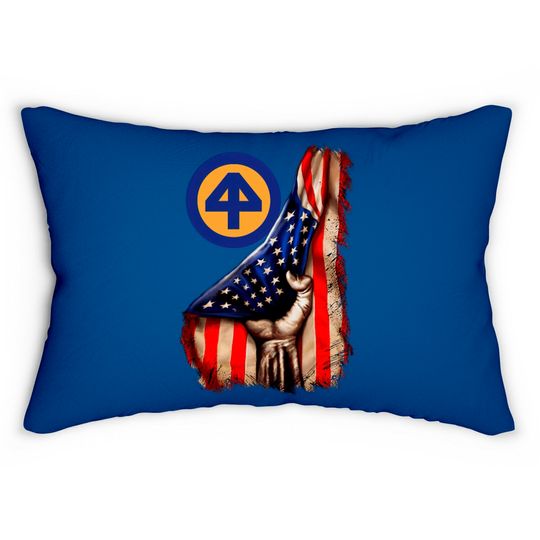 44th Infantry Division American Flag Lumbar Pillows